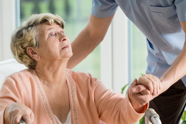 Show the dependence of elder on the help of others