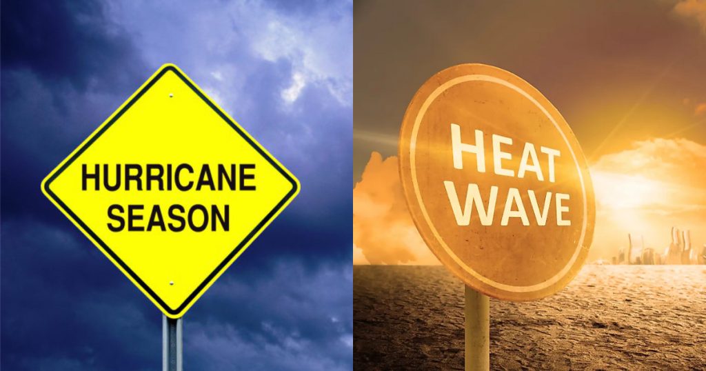 Hurricanes and Heat Waves impact water