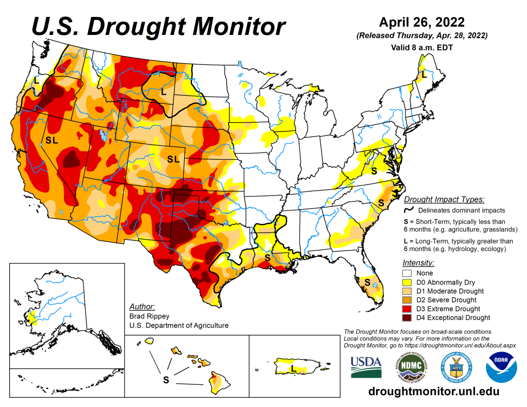 Drought conditions spreading across the U.S.