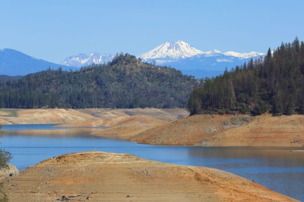 Drought conditions are causing water levels in lakes to drop severely.